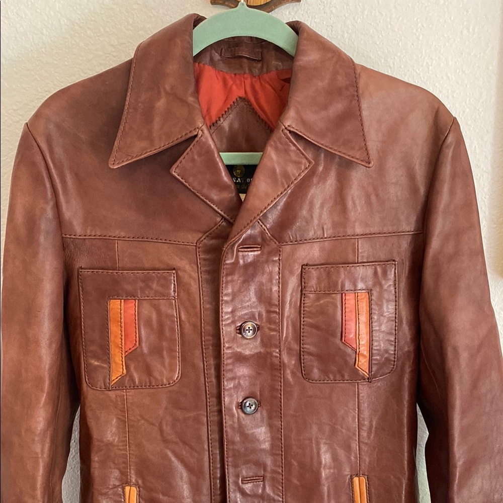 Vintage 1970s Leather Coat